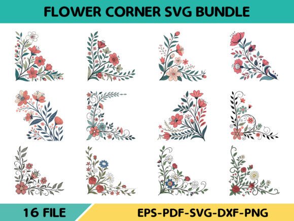 Download Flower Corner Svg Bundle - Flower corner svg Collection