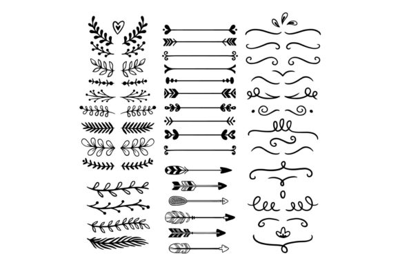Download Flower and Leaf Ornament Dividers - Leaf Collection
