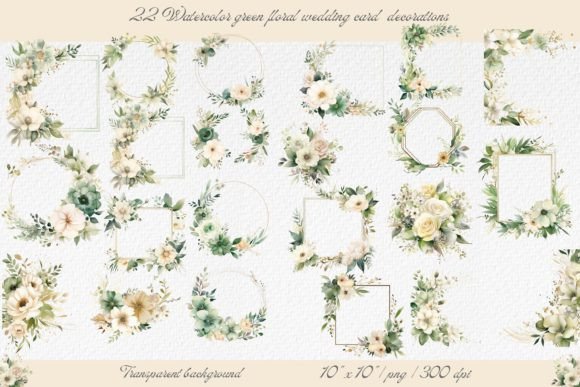Download Wedding Card Green Floral Decorations - Floral decorations Collection