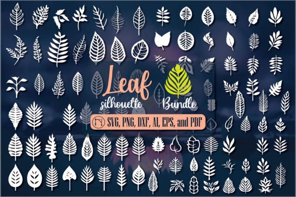 Download Cricut Leaf Silhouette SVG Mega Bundle - Leaf Collection
