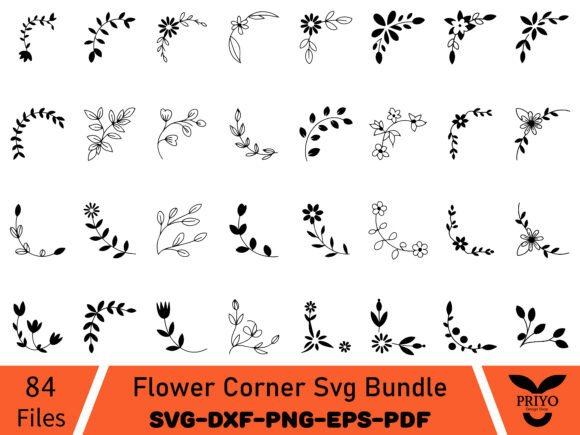 Download Flower Corner Svg Bundle - Flower corner svg Collection