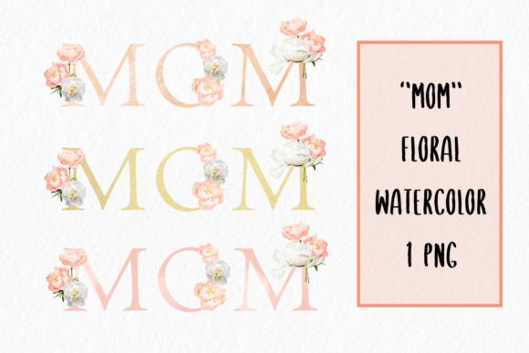 Download Floral Watercolor MOM Clipart - Watercolor mom clipart Collection