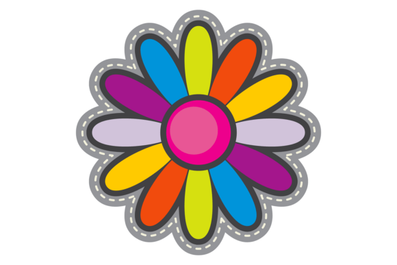 Download Colorful Petals Flower. Seamed Quilt Tex - Colorful petals Collection