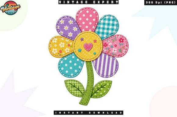 Download Colorful Spring Flower Patchwork PNG - Premium Resources