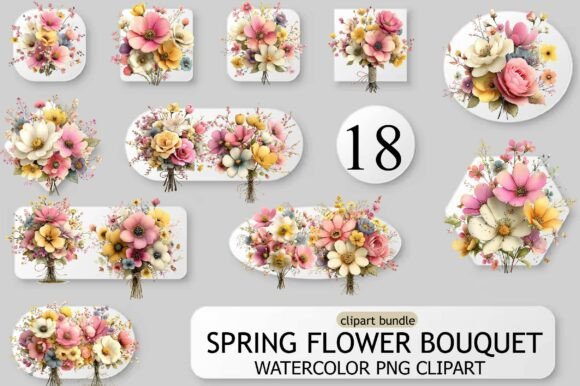 Download Spring Flower Bouquet Clipart - Spring flower Collection