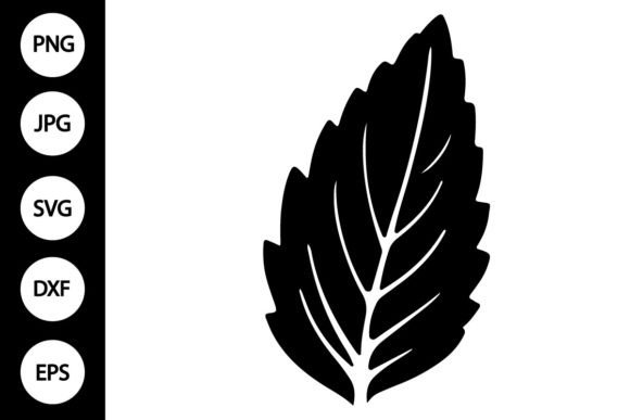 Download Silhouette Mint Leaf SVG - Leaf Collection