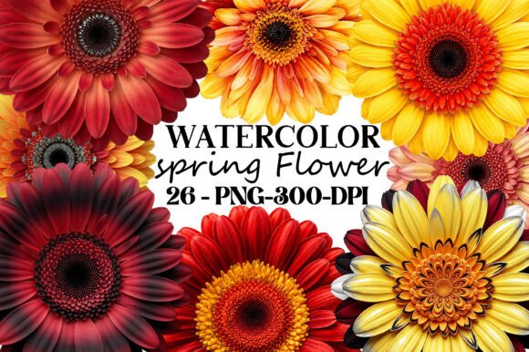 Download Watercolor Spring Flower Clipart Bundle - Spring flower Collection
